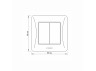Two-button switch white VIDEX BINERA