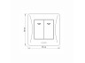 Two-button switch with backlight white VIDEX BINERA