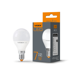 LED lamp G45e 7W E14 4100K 220V VIDEX