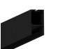 Aluminum profile for light LED stitching AL-44 1 meter black hanging/overlay LEDUA