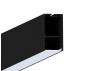 Aluminum profile for light LED stitching AL-44 2 meters black hanging/overlay LEDUA