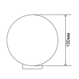 Ball diameter 150 gold prismatic Lemanso PL2102 max. 25W + base with E27