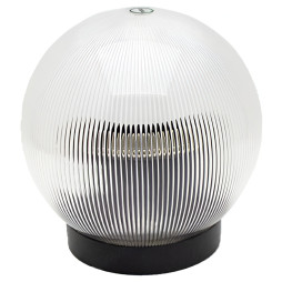 Ball diameter 150 transparent prismatic Lemanso PL2113 max. 25 W + base with E27
