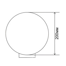 Ball diameter 200 gold prismatic Lemanso PL2103 max. 25W + base with E27