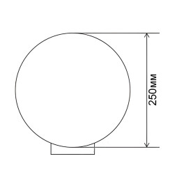 Ball diameter 250 white Lemanso PL2104 max. 25W + base with E27