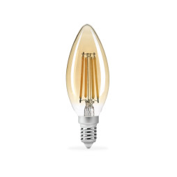 LED lamp TITANUM Filament C37 4W E14 2200K bronze