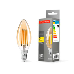 LED lamp TITANUM Filament C37 4W E14 2200K bronze