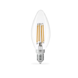 LED lamp TITANUM Filament C37 4W E14 4100K