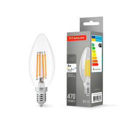 LED lamp TITANUM Filament C37 4W E14 4100K