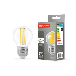 LED lamp TITANUM Filament G45 4W E27 4100K