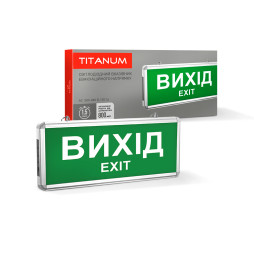 LED emergency lamp EXIT single-sided TITANUM 230V
