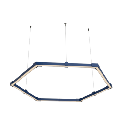 Lamp collapsible LED pendant, Hexagon, Honeycomb, ceiling "Hexagon mini" hexagon 110-240V 24W 3500k 500*6 blue body LEDUA