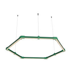 Lamp collapsible LED pendant, Hexagon, Honeycomb, ceiling "Hexagon mini" hexagon 110-240V 24W 3500k 500*6 green body LEDUA