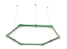 Lamp collapsible LED pendant, Hexagon, Honeycomb, ceiling "Hexagon mini" hexagon 110-240V 24W 3500k 500*6 green body LEDUA