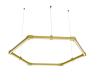 Lamp collapsible LED pendant, Hexagon, Honeycomb, ceiling "Hexagon mini" hexagon 110-240V 24W 3500k 500*6 yellow body LEDUA