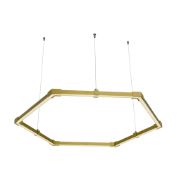 Lamp collapsible LED pendant, Hexagon, Honeycomb, ceiling "Hexagon mini" hexagon 110-240V 24W 4500k 500*6 gold body LEDUA