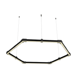 Lamp collapsible LED pendant, Hexagon, Honeycomb, ceiling "Hexagon mini" hexagon 110-240V 24W 4500k 500*6 black body LEDUA