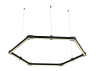 Lamp collapsible LED pendant, Hexagon, Honeycomb, ceiling "Hexagon mini" hexagon 110-240V 24W 4500k 500*6 black body LEDUA