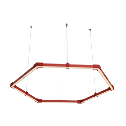 Lamp collapsible LED pendant, Hexagon, Honeycomb, ceiling "Hexagon mini" hexagon 110-240V 24W 4500k 500*6 red body LEDUA
