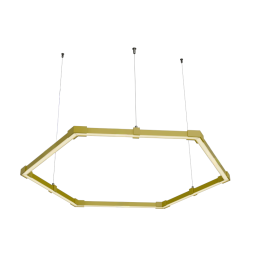 Lamp collapsible LED pendant, Hexagon, Honeycomb, ceiling "Hexagon mini" hexagon 110-240V 24W 4500k 500*6 yellow body LEDUA