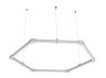 Lamp collapsible LED pendant, Hexagon, Honeycomb, ceiling "Hexagon mini" hexagon 110-240V 24W 6500k 500*6 white body LEDUA