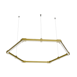 Lamp collapsible LED pendant, Hexagon, Honeycomb, ceiling "Hexagon mini" hexagon 110-240V 24W 6500k 500*6 gold body LEDUA