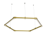Lamp collapsible LED pendant, Hexagon, Honeycomb, ceiling "Hexagon mini" hexagon 110-240V 24W 6500k 500*6 gold body LEDUA
