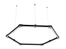 Lamp collapsible LED pendant, Hexagon, Honeycomb, ceiling "Hexagon mini" hexagon 110-240V 24W 6500k 500*6 black housing LEDUA