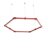 Lamp collapsible LED pendant, Hexagon, Honeycomb, ceiling "Hexagon mini" hexagon 110-240V 24W 6500k 500*6 red housing LEDUA