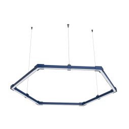 Lamp collapsible LED pendant, Hexagon, Honeycomb, ceiling "Hexagon mini" hexagon 110-240V 24W 6500k 500*6 blue housing LEDUA