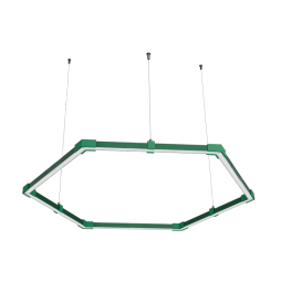 Lamp collapsible LED pendant, Hexagon, Honeycomb, ceiling "Hexagon mini" hexagon 110-240V 24W 6500k 500*6 green housing LEDUA