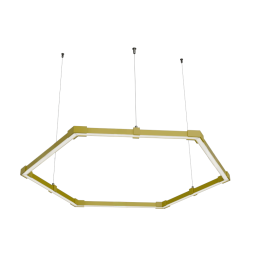Lamp collapsible LED pendant, Hexagon, Honeycomb, ceiling "Hexagon mini" hexagon 110-240V 24W 6500k 500*6 yellow housing LEDUA