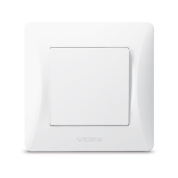 Single-button switch white VIDEX BINERA