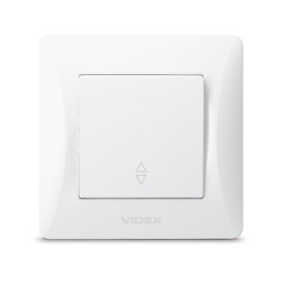 Single-button switch through white VIDEX BINERA