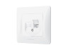 Single telephone socket CAT3 white VIDEX BINERA