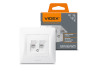 Single telephone socket CAT3+CAT3 white VIDEX BINERA