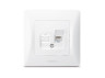 CAT6 single computer socket white VIDEX BINERA