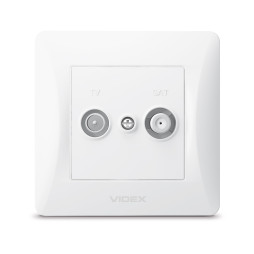 TV+SAT terminal socket white VIDEX BINERA