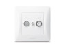 TV+SAT terminal socket white VIDEX BINERA