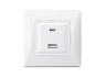 USB-A + USB-C PD20W socket white VIDEX BINERA