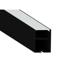Aluminum profile for LED strip AL-31 2 meters black hanging, surface mounted LEDUA