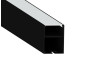 Aluminum profile for LED strip AL-31 2 meters black hanging, surface mounted LEDUA