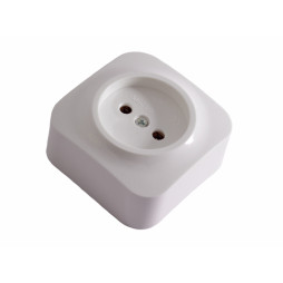 Single surface-mounted socket Note white LMR2303 Lemanso