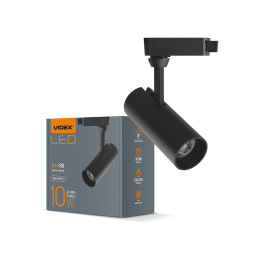 LED track light 10W 170-265V 4100K black (VL-TR04-104B) VIDEX