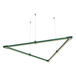 LED pendant lamp, ceiling lamp "Delta 2 mini" triangle 110-240V 48W 3500k 2000*2000*2000 green body LEDUA