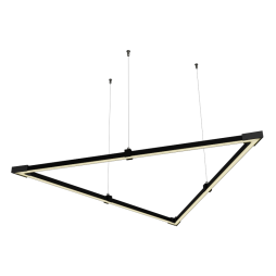 LED pendant lamp, ceiling lamp "Delta 2 mini" triangle 110-240V 48W 4500k 2000*2000*2000 black body LEDUA