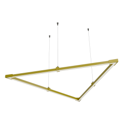 LED pendant lamp, ceiling lamp "Delta 2 mini" triangle 110-240V 48W 6500k 2000*2000*2000 yellow body LEDUA