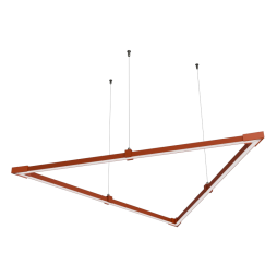 LED pendant lamp, ceiling lamp "Delta 2 mini" triangle 110-240V 48W 6500k 2000*2000*2000 orange body LEDUA
