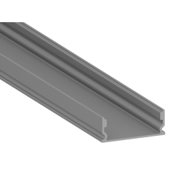 Aluminum profile for LED strip AL-83 2 meters anodized overhead without diffuser "Some deformation" LEDUA