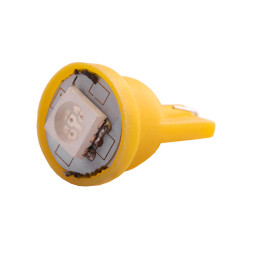 LED auto lamp T10-5050-1smd yellow 24V LEDUA